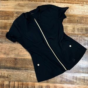 Jaanuu fitted medical scrub top.